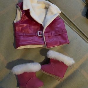 - American girl accessories sweater vest ice skates